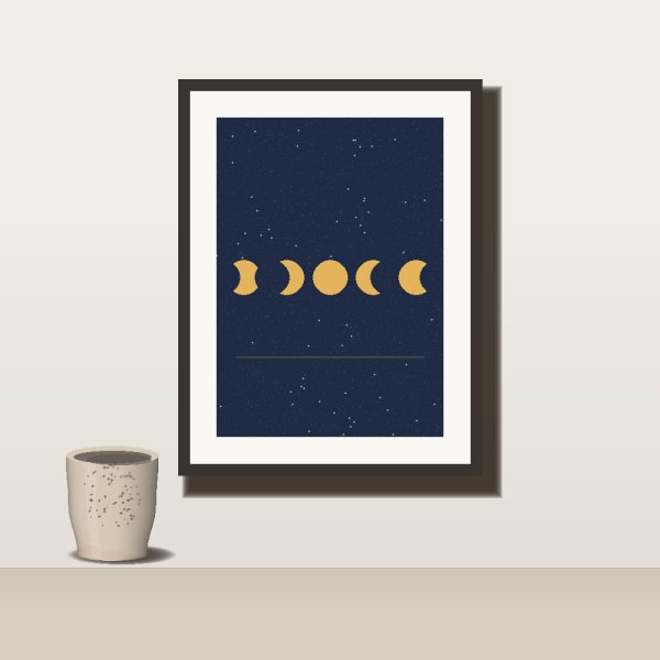 Moon phases poster